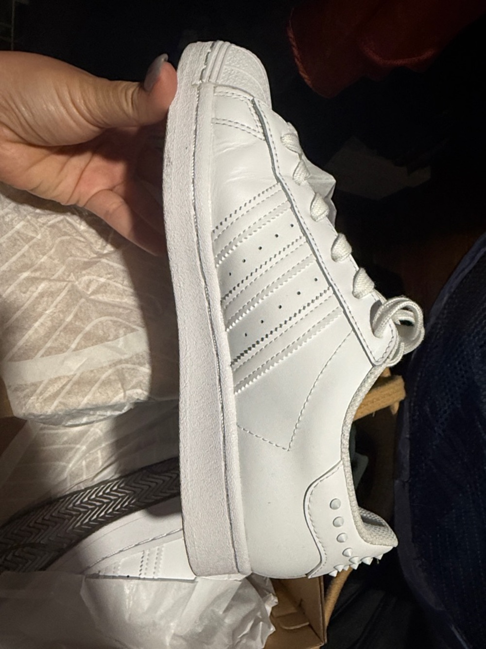adidas White Low-Top Classic Sneakers